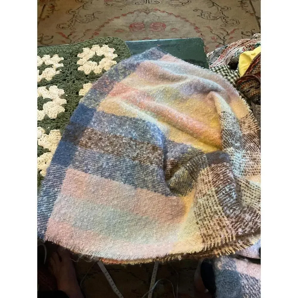 Patchwork Knit Scarf - Cozy Multicolor Design